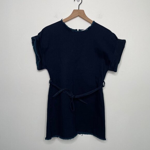 NWT N/Nicholas Denim‎ Belted Tunic Top Size 4 Australia Made - Picture 1 of 10